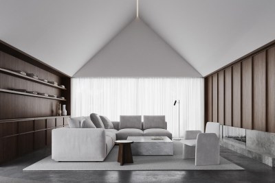 现代极简客厅3D模型下载